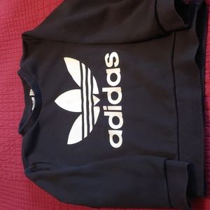 Adidas youth sweatshirt- size 7-8- black and white